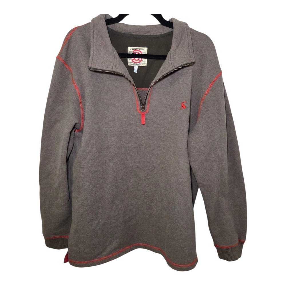 Joules‎ Tom Joule 1/4 Zip Sweatshirt Men's Large Brown Pullover